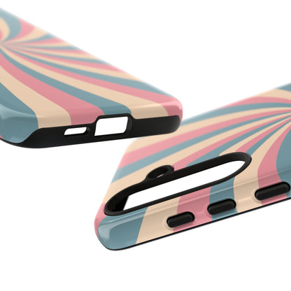 Vintage Pastel Swirl  Samsung Galaxy Case – Dual-Layer Protection with 70s-Inspired Design