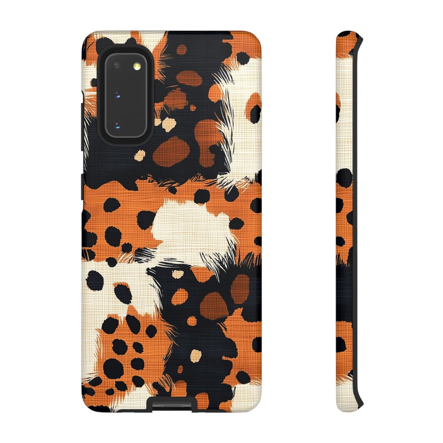 Cheetah Plaid Samsung Case – Brown & Black Pattern