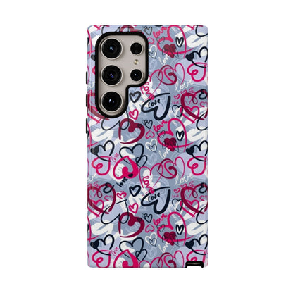 Graffiti Love Hearts Samsung Galaxy Case