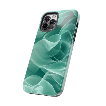 Emerald Flow iPhone Case – Translucent Green Fabric - Inspired Design - BOGO Cases