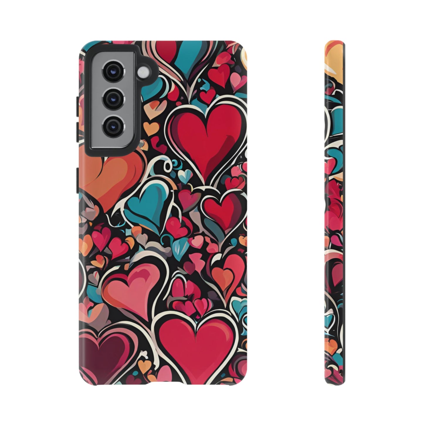 Vibrant Multicolor Heart Art – Samsung Galaxy Case