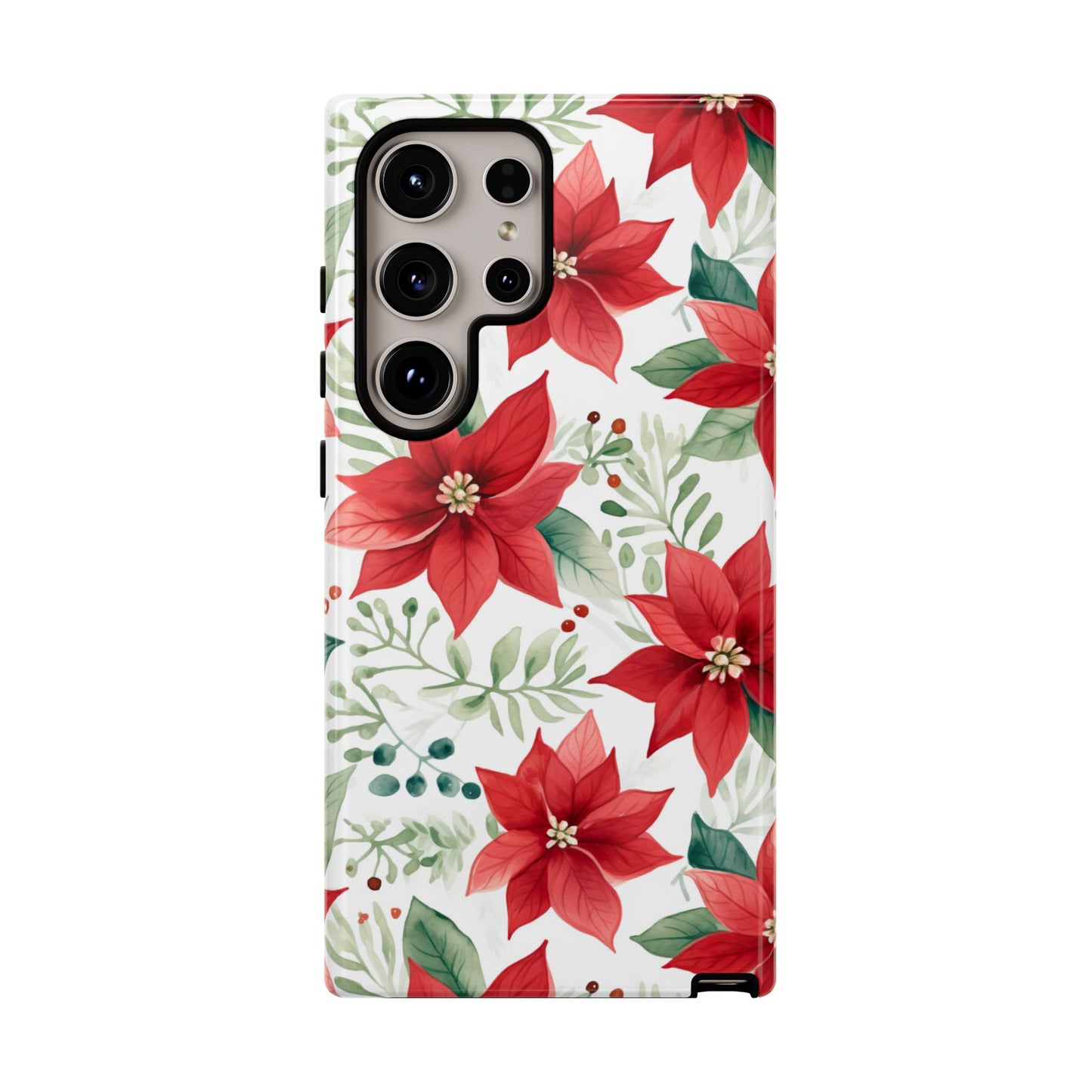 Festive Poinsettia Holiday Pattern – Samsung Galaxy Series Case