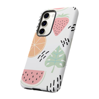 Tropical Fruit Fiesta Tough Samsung Galaxy Case – Fun Watermelon, Pineapple, and Citrus Design - BOGO Cases