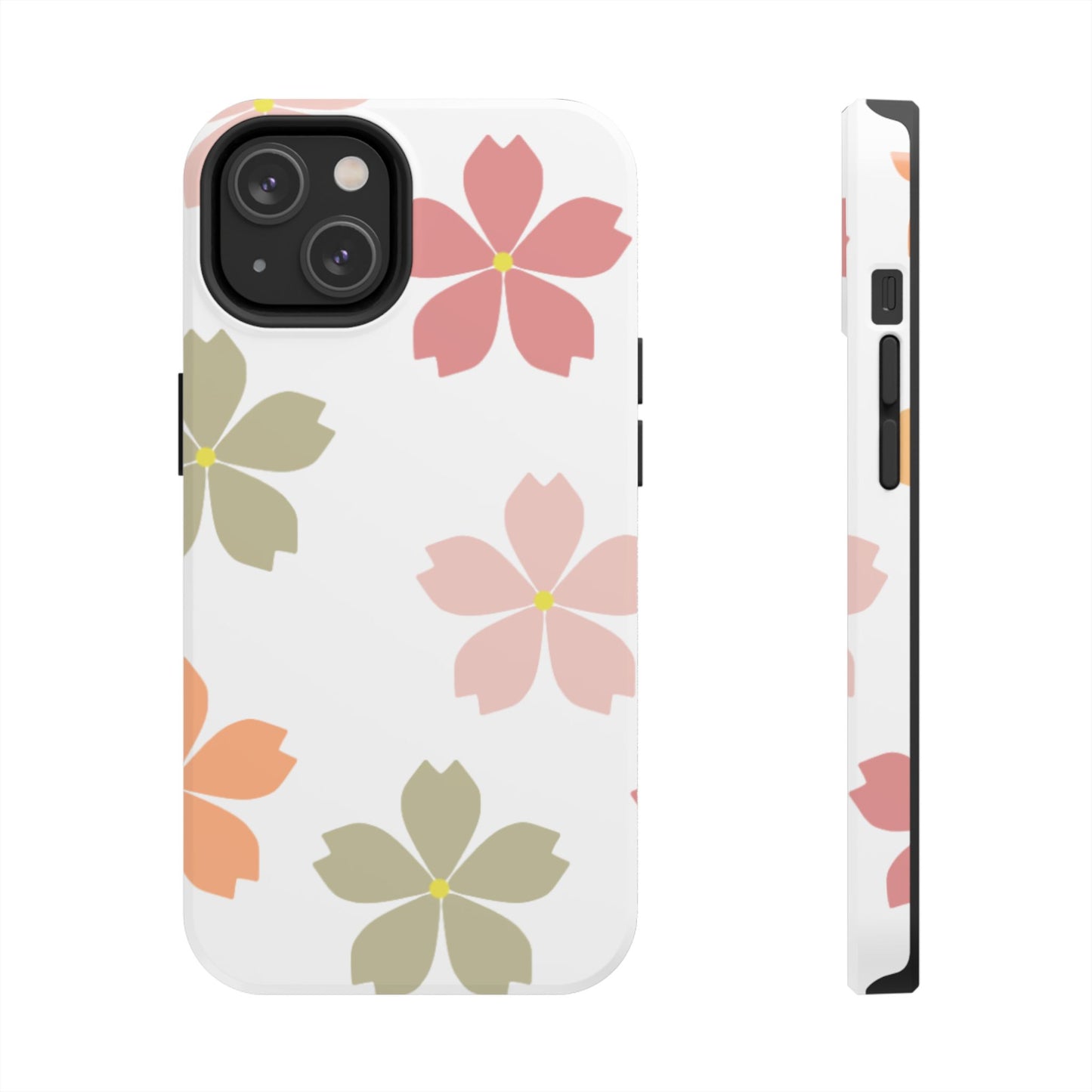 Pastel Sakura Blossom Tough iPhone Case – Durable Design with Soft Matte Finish