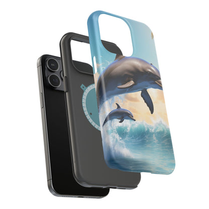 Dolphin Galaxy Splash - MagSafe-Compatible Case