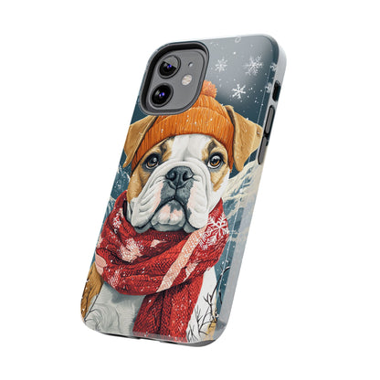 Cozy French Bulldog iPhone Case – Rustic Fireplace Protective Cover