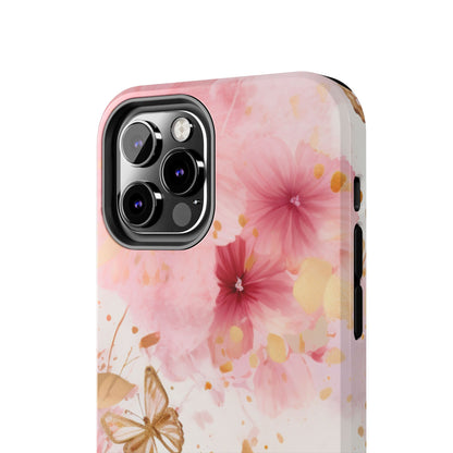 Blush Pink Floral Butterfly - iPhone Case