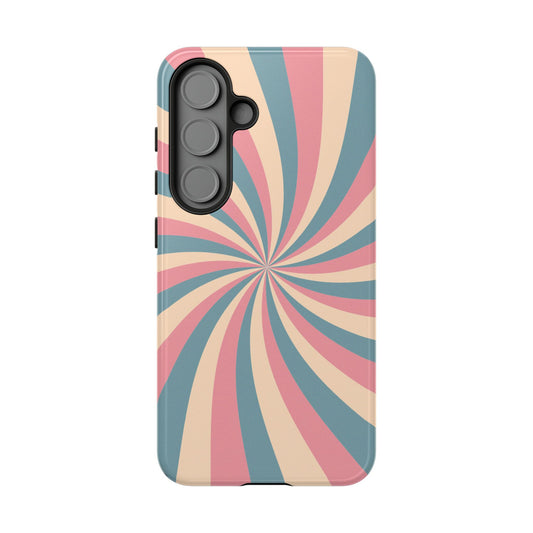 Vintage Pastel Swirl  Samsung Galaxy Case – Dual-Layer Protection with 70s-Inspired Design