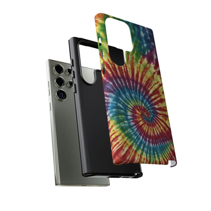 Colorful Retro Tie-Dye Samsung Galaxy Case – Spiral Rainbow Design