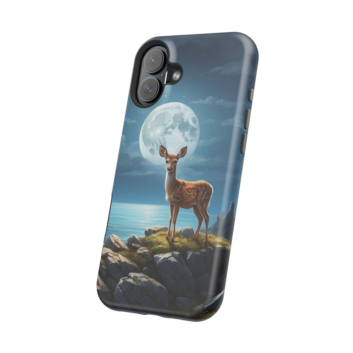 Enchanted Fawn Under the Moonlit Sky MagSafe iPhone Case