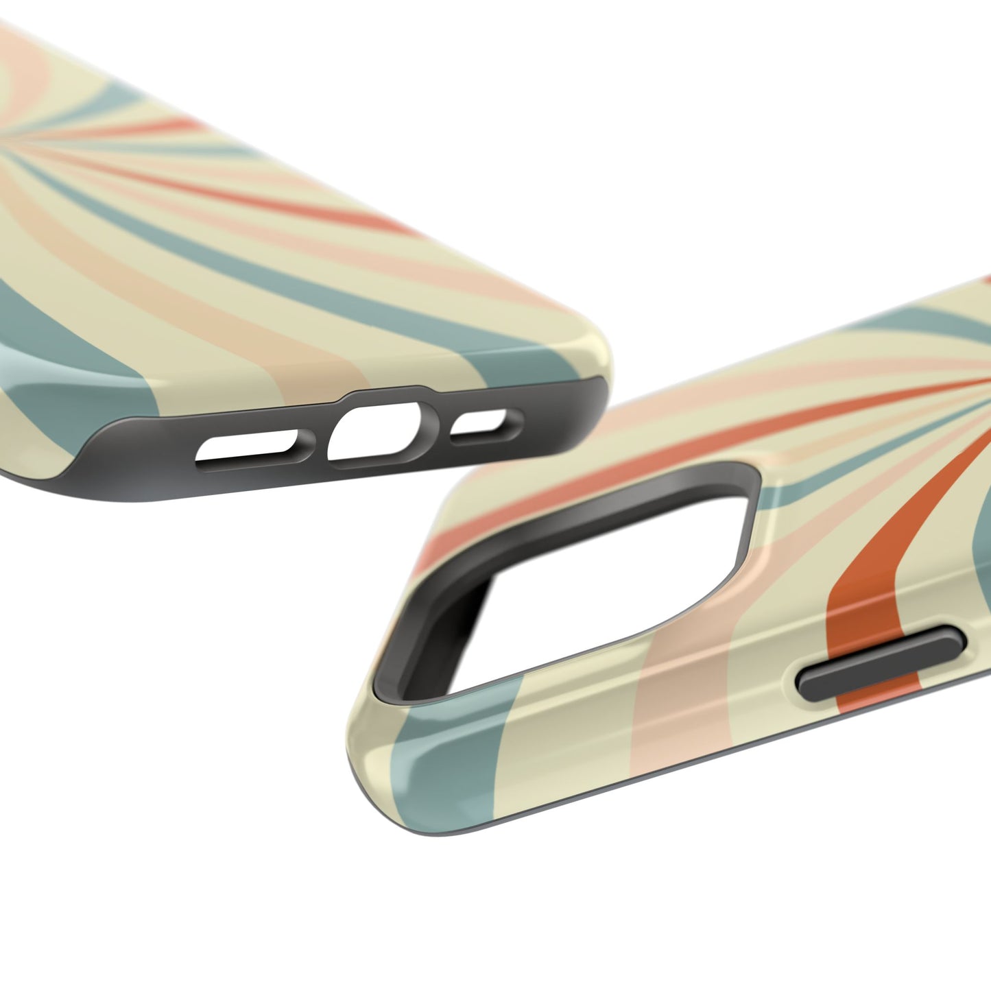 Retro Swirl MagSafe iPhone Case – Durable, Vintage-Inspired Design with Dual-Layer Protection