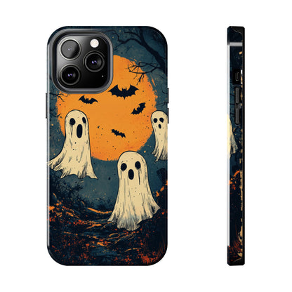 Haunted Ghosts & Full Moon iPhone Case – Spooky Halloween Design