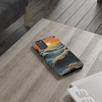 Textured Ocean Sunset Waves – Samsung Galaxy Series Case