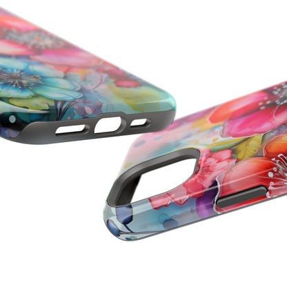 Vibrant Watercolor Floral Garden - MagSafe iPhone Series Case