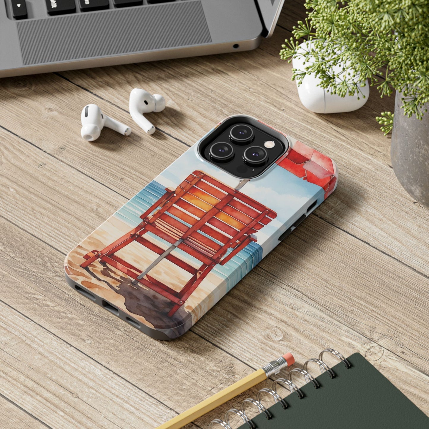 Beachfront Sunset Lounge iPhone Case – Rearview Edition