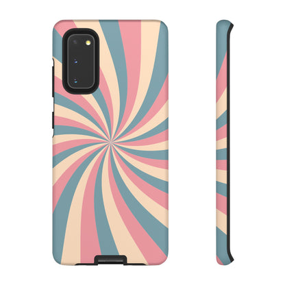 Vintage Pastel Swirl  Samsung Galaxy Case – Dual-Layer Protection with 70s-Inspired Design