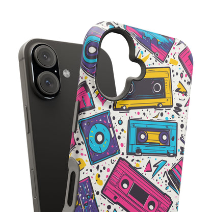 Retro Cassette Vibes Tough MagSafe iPhone Case – Bold 80s Tape Design, Shockproof Protection