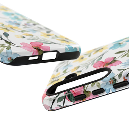 Watercolor Floral Bliss – Samsung Galaxy Case with Pastel Flower Design