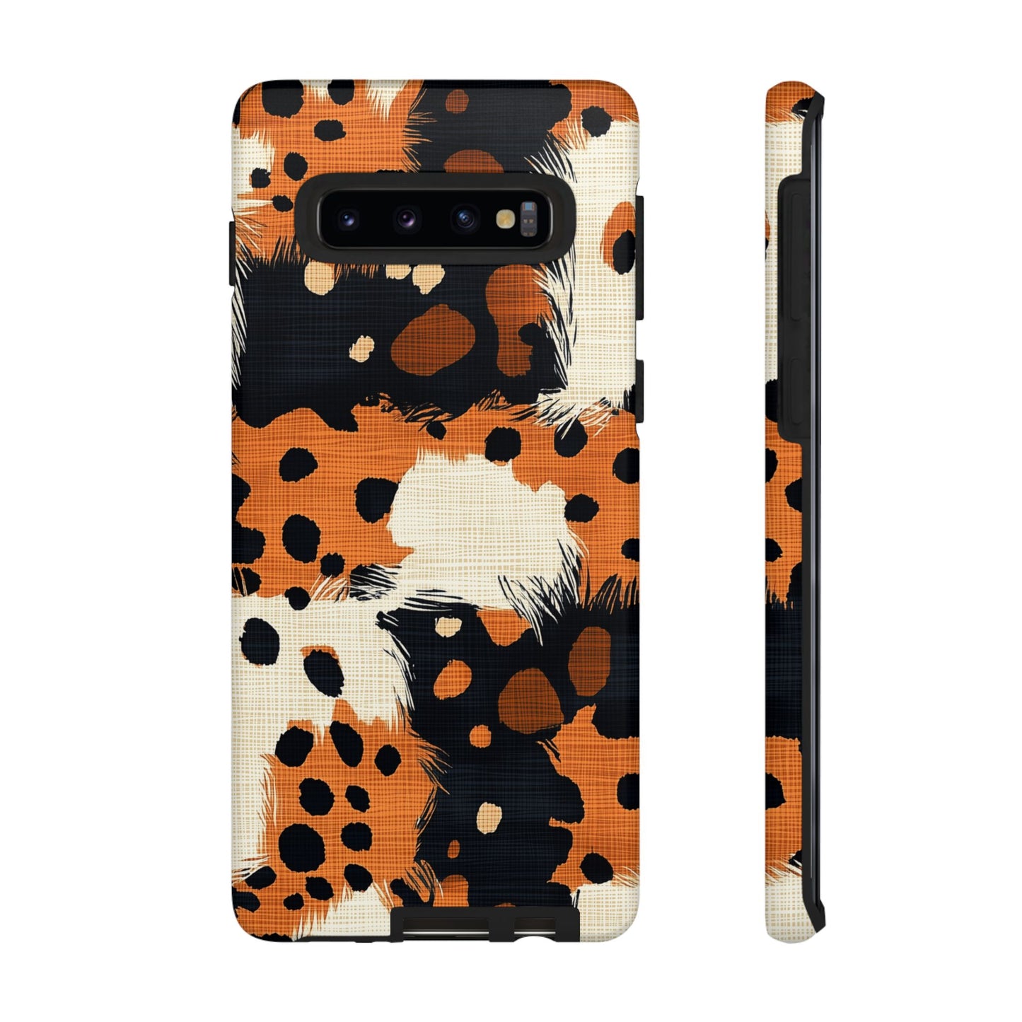 Cheetah Plaid Samsung Case – Brown & Black Pattern