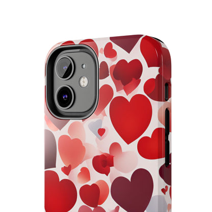 iPhone Case: Romantic Red Heart Gradient Case