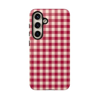 Vintage Red Gingham Check – Samsung Galaxy Case