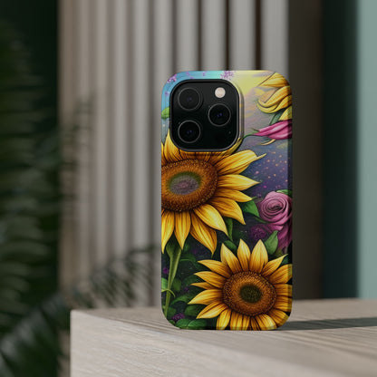 Whimsical Sunflower & Rose Garden - MagSafe iPhone Series Case