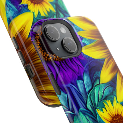 Purple & Gold Sunflower Dream - MagSafe iPhone Series Case