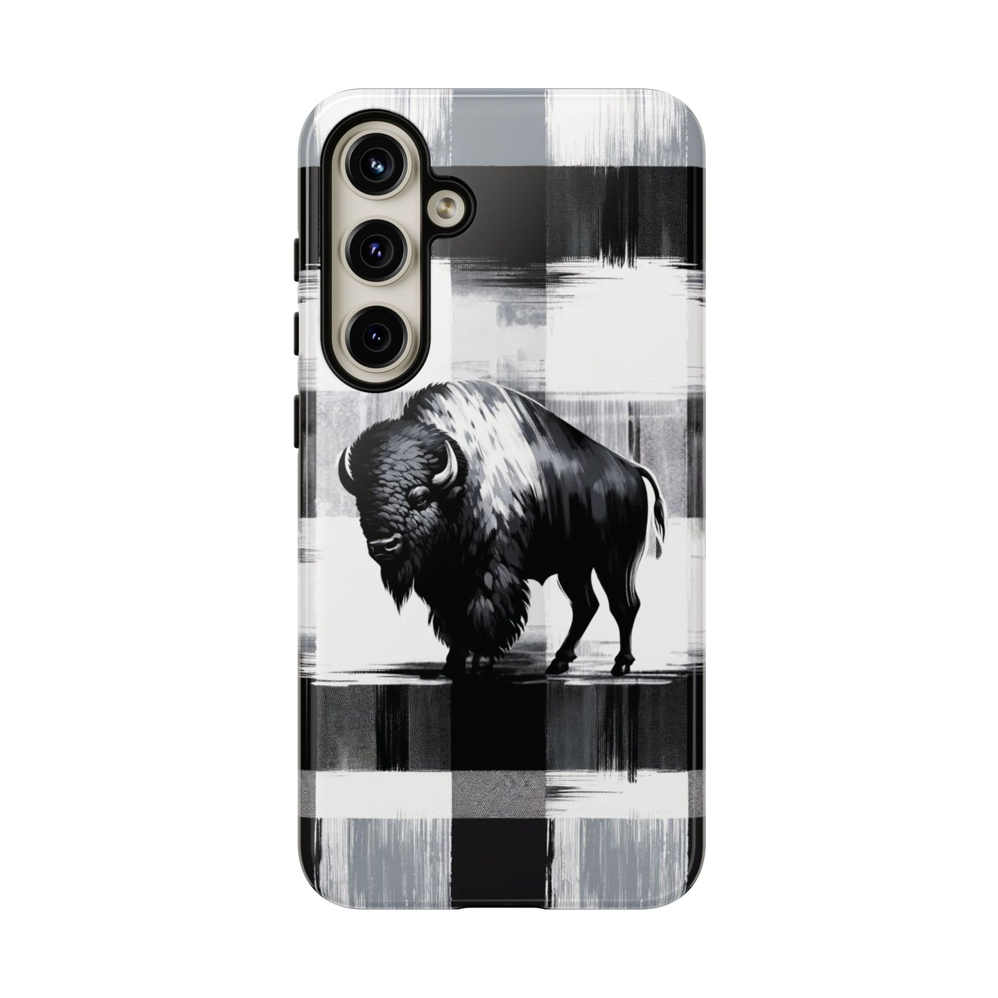 Black White Buffalo Plaid Phone Case! - BOGO Cases