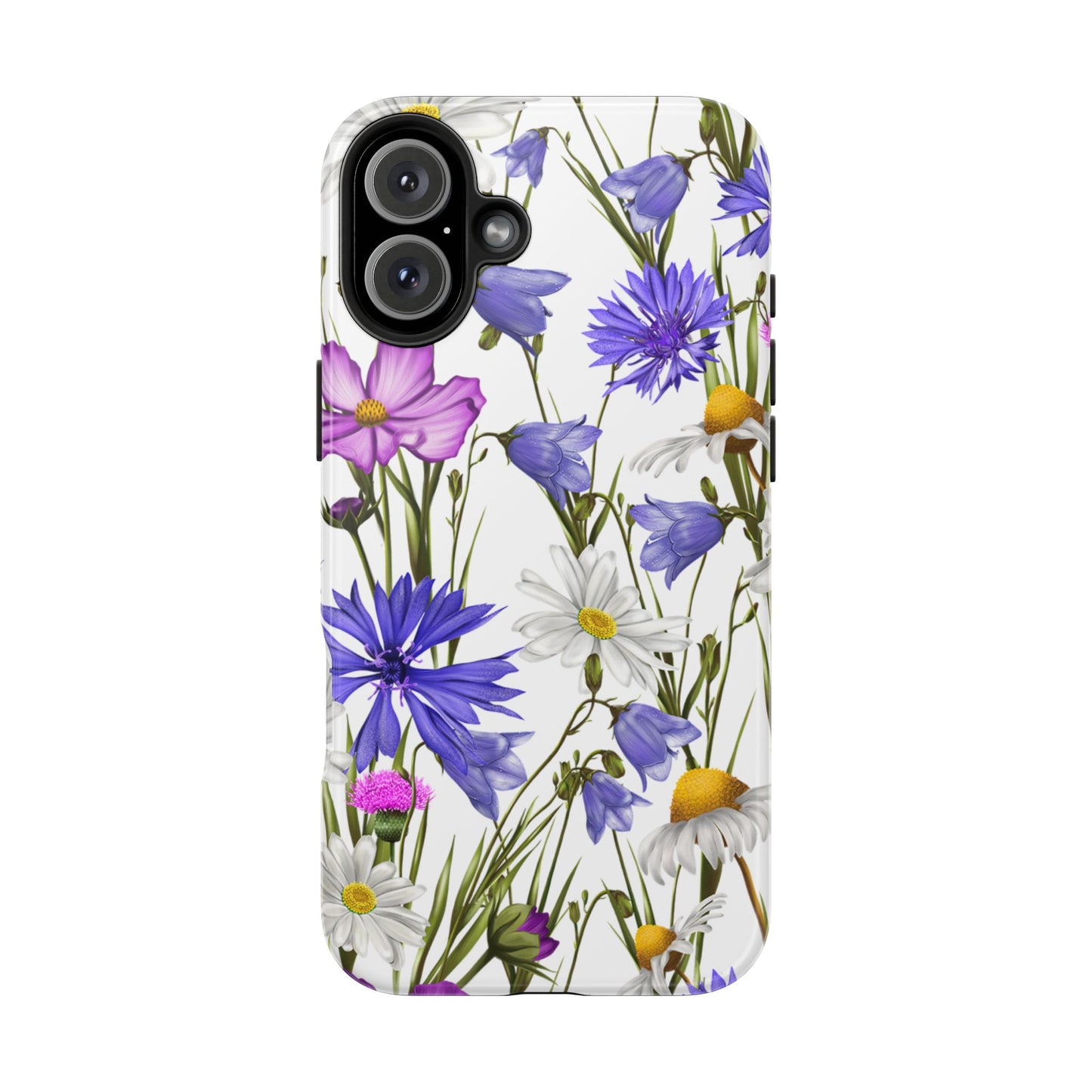 Wildflower Meadow iPhone Case – Purple, Blue, and White Floral Design