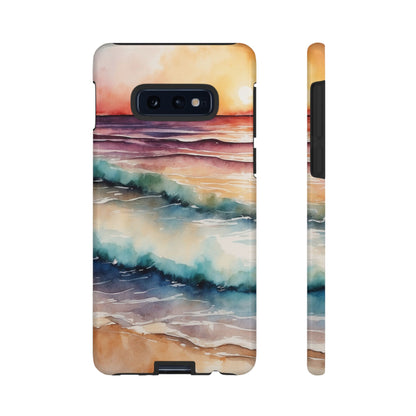 Sunset Waves Samsung Galaxy Case – Vibrant Watercolor Design