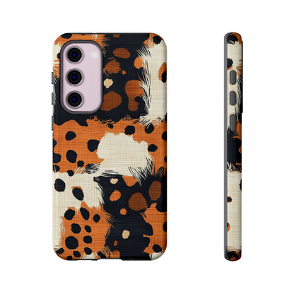 Cheetah Plaid Samsung Case – Brown & Black Pattern