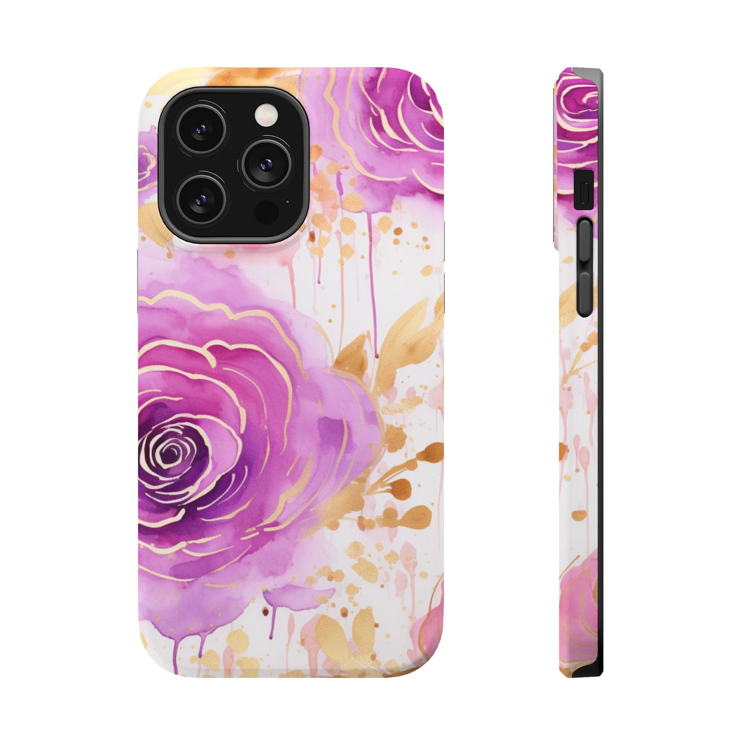 Radiant Purple & Gold Floral - MagSafe iPhone Series Case