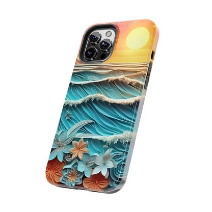 Tropical Sunset Paper Art Ocean – iPhone Series Case