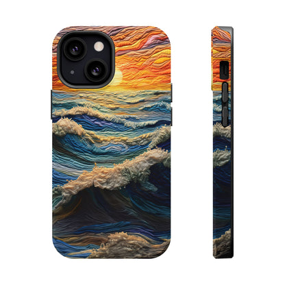 Ocean Sunset Tapestry Waves – MagSafe iPhone Series Case