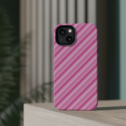 MagSafe Case - Pretty in Pink Stripes Design