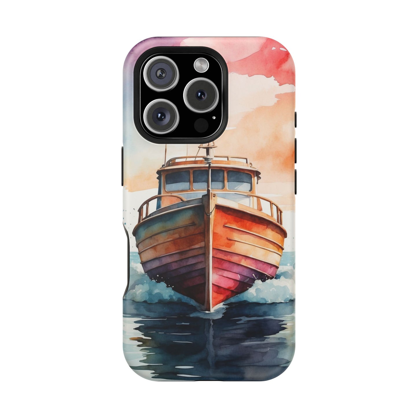 Sunset Sail Watercolor Boat –  MagSafe iPhone Series Case