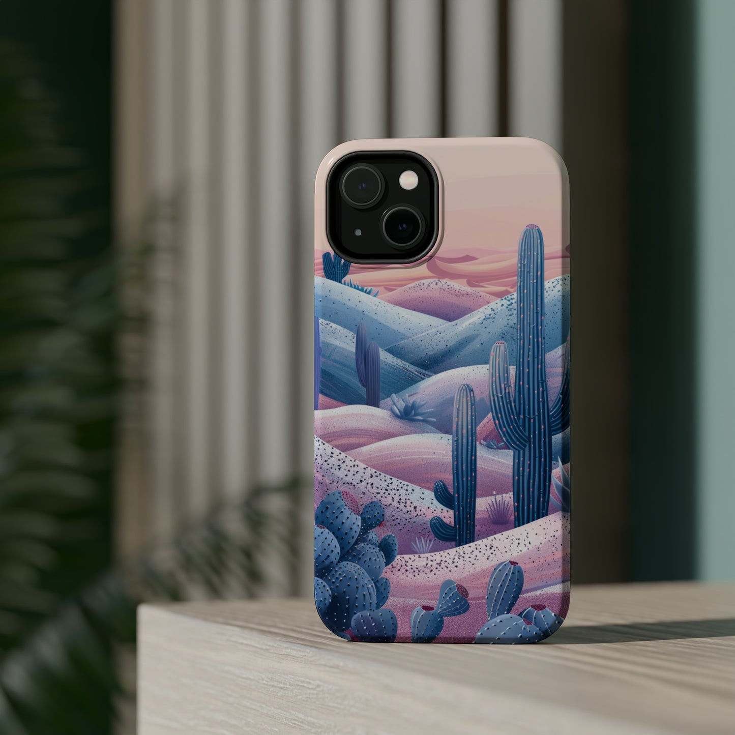 Desert Oasis MagSafe Case for iPhone – Cactus & Western Landscape Design for iPhone 15, 14 Pro Max, 13, and More!