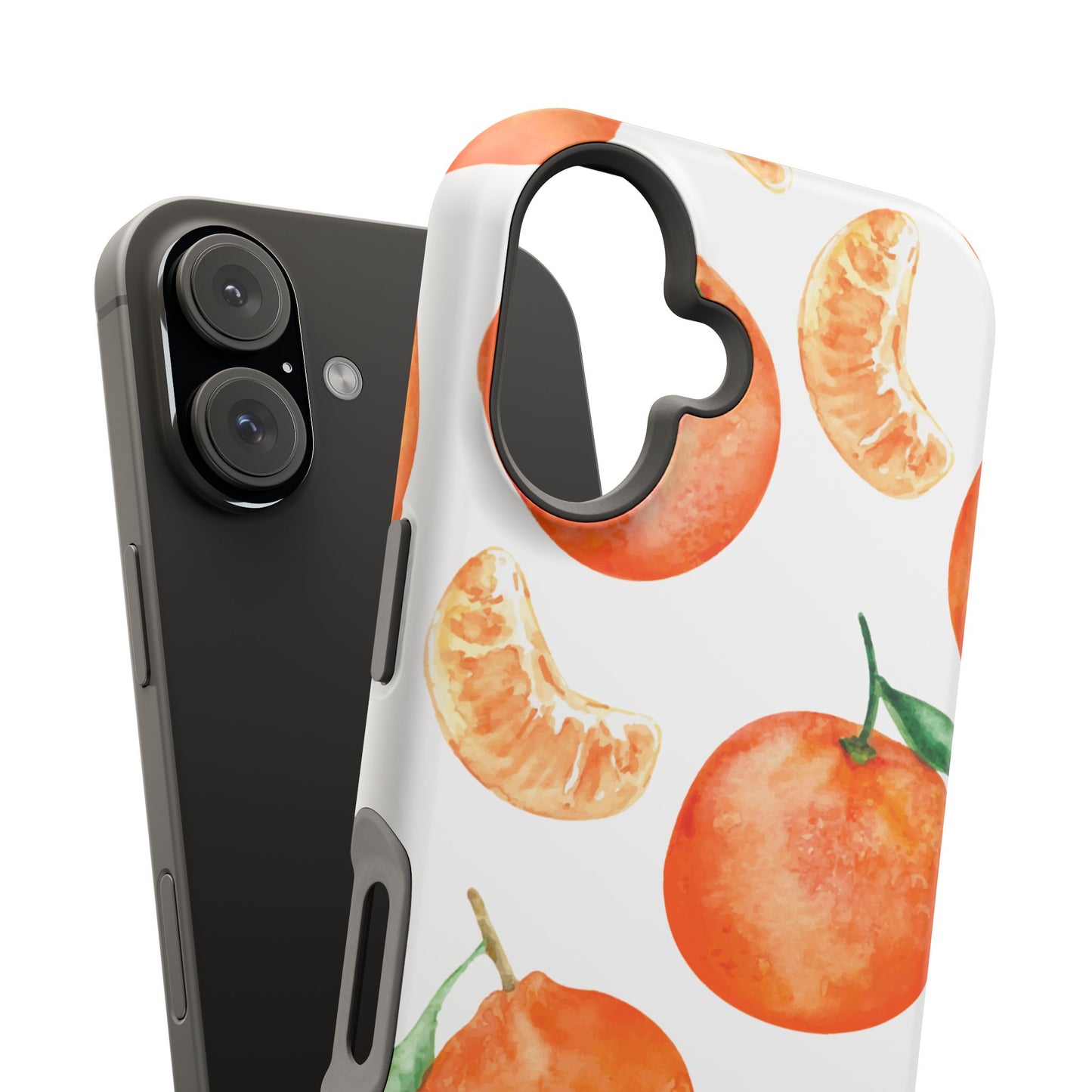 Tangerine Dreams Tough MagSafe iPhone Case – Watercolor Orange Design, Shockproof Dual Protection