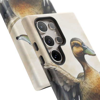 Graceful Duck in Watercolor Scene - Samsung Galaxy Case