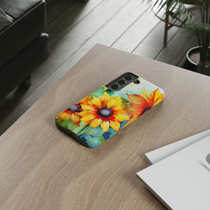 Watercolor Sunflower Splash - Samsung Galaxy Series Case