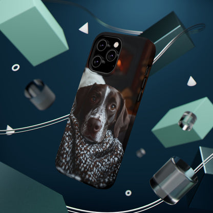 Majestic German Shorthaired Pointer MagSafe iPhone Case – Sunset Prairie Design