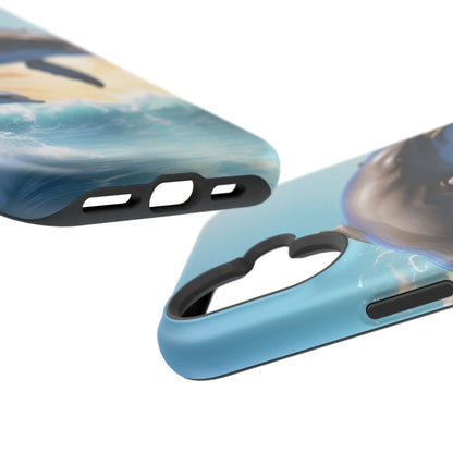 Dolphin Galaxy Splash - MagSafe-Compatible Case