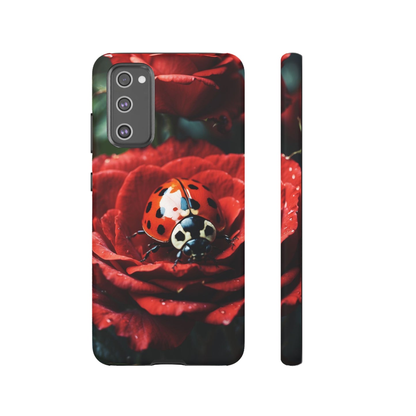 Elegant Rose & Ladybug Charm - Samsung Galaxy Case