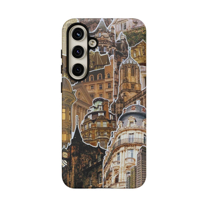 Vintage Architectural Collage Samsung Galaxy Case – Tough Dual - Layer Protection with Matte Finish - BOGO Cases