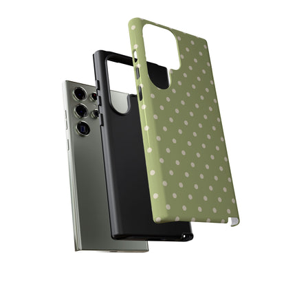 Sage Green Polka Dots – Samsung Galaxy Case