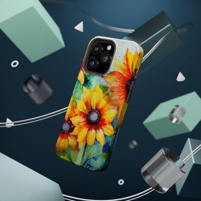 Watercolor Sunflower Splash - MagSafe iPhone Series Case