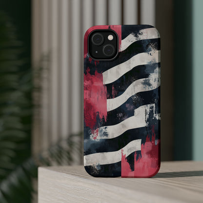 MagSafe iPhone Case: Blood Zebra – Bold Red & Black Pattern