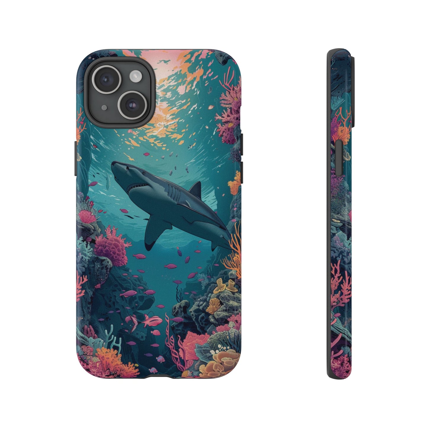 Ocean Shark Coral Reef iPhone Case