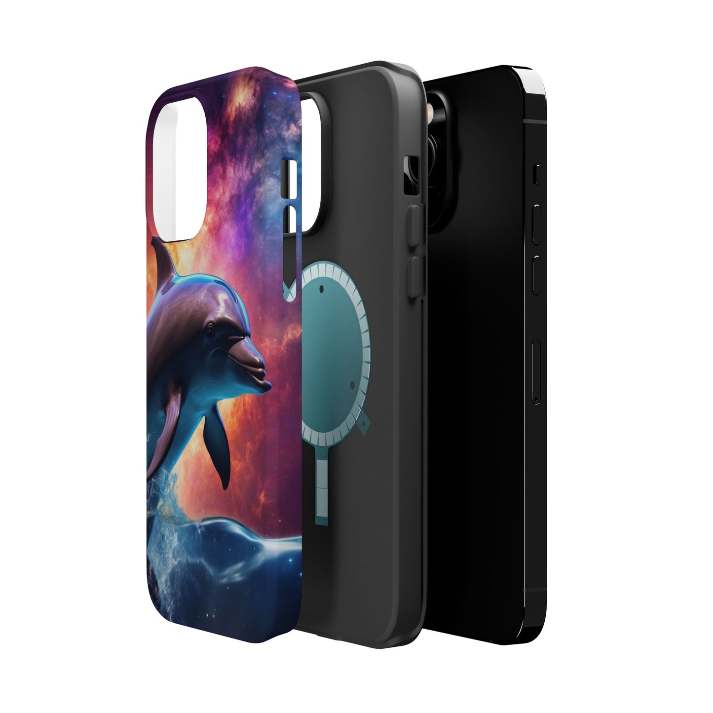 Cosmic Dolphin Galaxy Art - MagSafe-Compatible Case