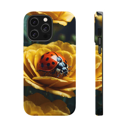 MagSafe iPhone Case: Ladybug on Yellow Petals